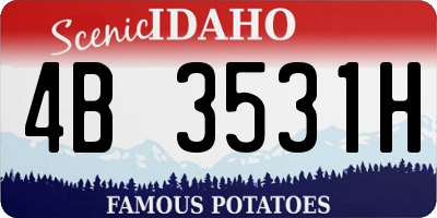 ID license plate 4B3531H