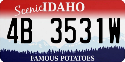 ID license plate 4B3531W