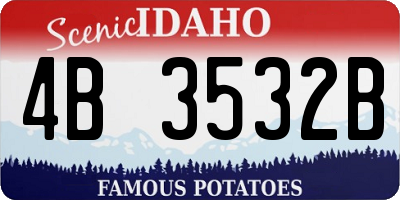 ID license plate 4B3532B
