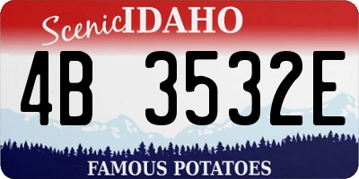 ID license plate 4B3532E