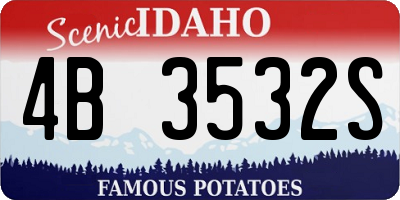 ID license plate 4B3532S