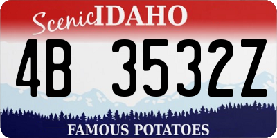 ID license plate 4B3532Z