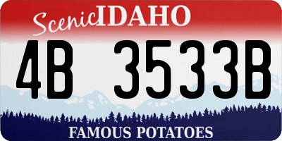 ID license plate 4B3533B