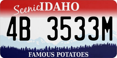 ID license plate 4B3533M
