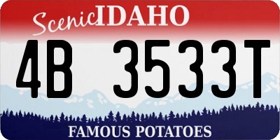 ID license plate 4B3533T