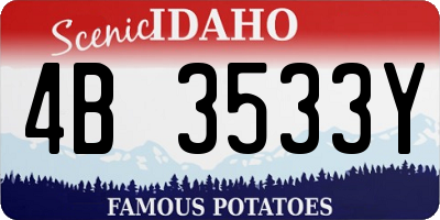 ID license plate 4B3533Y