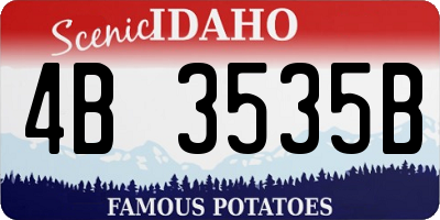 ID license plate 4B3535B