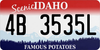 ID license plate 4B3535L