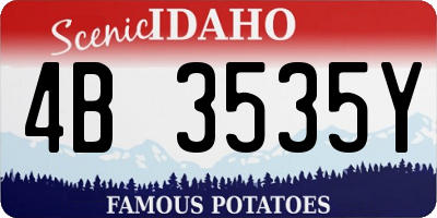 ID license plate 4B3535Y