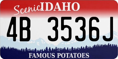ID license plate 4B3536J