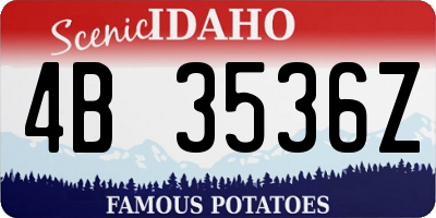 ID license plate 4B3536Z