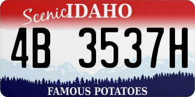 ID license plate 4B3537H