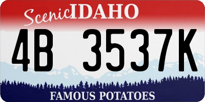 ID license plate 4B3537K