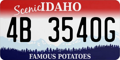 ID license plate 4B3540G
