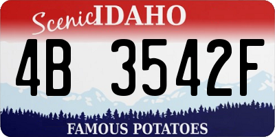 ID license plate 4B3542F