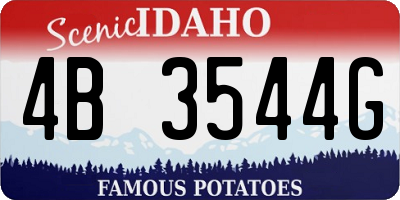 ID license plate 4B3544G