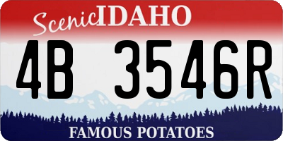 ID license plate 4B3546R