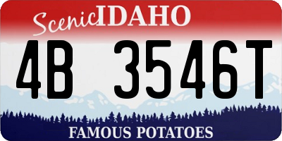 ID license plate 4B3546T