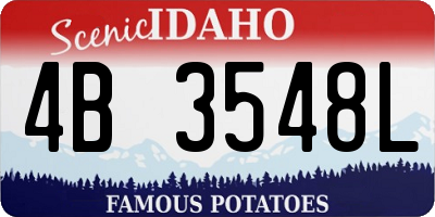 ID license plate 4B3548L