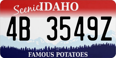 ID license plate 4B3549Z