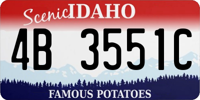 ID license plate 4B3551C