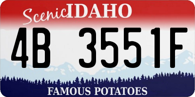 ID license plate 4B3551F