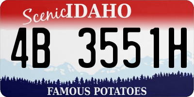 ID license plate 4B3551H