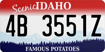 ID license plate 4B3551Z