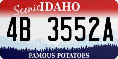 ID license plate 4B3552A