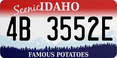 ID license plate 4B3552E