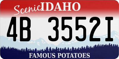 ID license plate 4B3552I