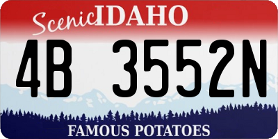 ID license plate 4B3552N