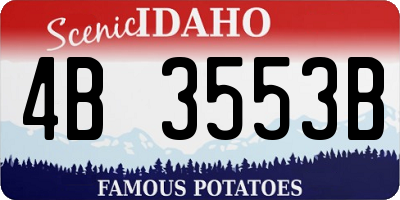 ID license plate 4B3553B