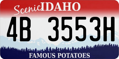 ID license plate 4B3553H