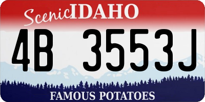 ID license plate 4B3553J