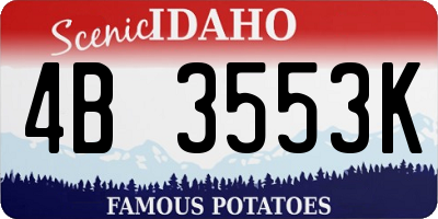 ID license plate 4B3553K
