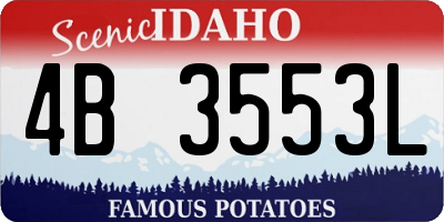ID license plate 4B3553L