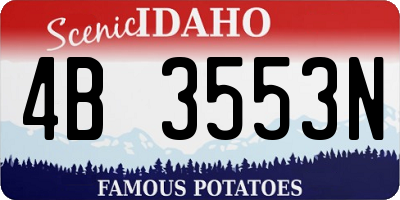 ID license plate 4B3553N