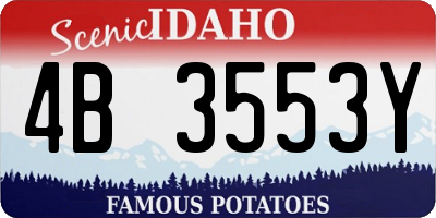 ID license plate 4B3553Y