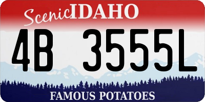 ID license plate 4B3555L