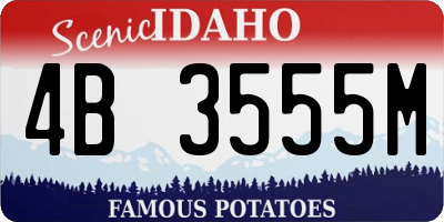 ID license plate 4B3555M