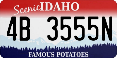 ID license plate 4B3555N