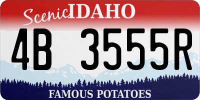 ID license plate 4B3555R