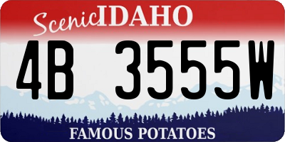 ID license plate 4B3555W