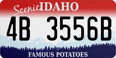 ID license plate 4B3556B