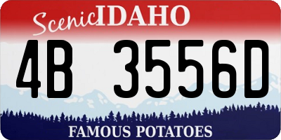 ID license plate 4B3556D