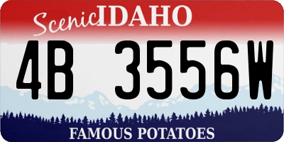 ID license plate 4B3556W
