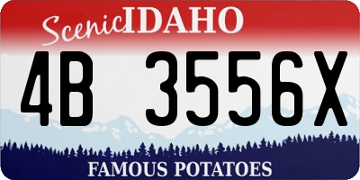 ID license plate 4B3556X