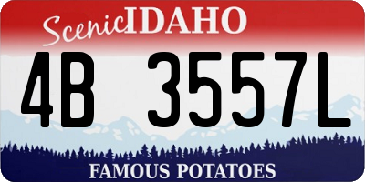 ID license plate 4B3557L