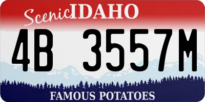 ID license plate 4B3557M